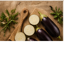 Fresh aubergines